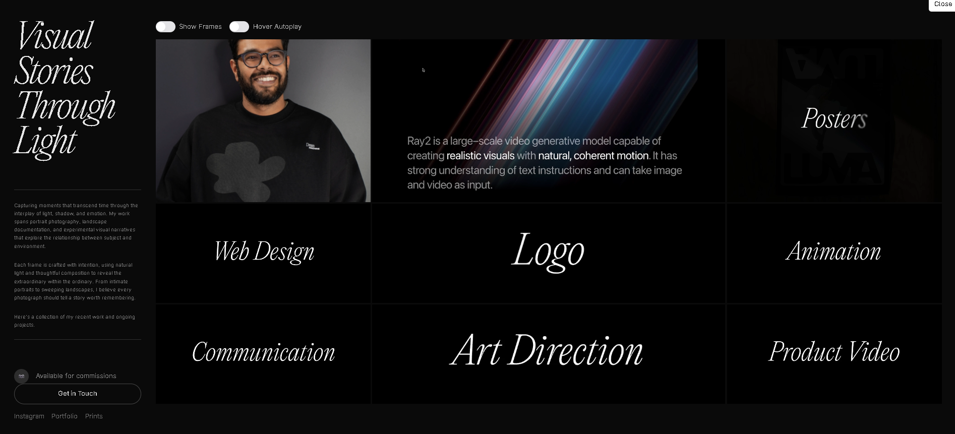 Website portfolio example 6